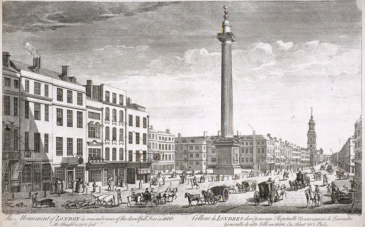 Fish Street Hill, Londýn, c1750 od Thomas Bowles