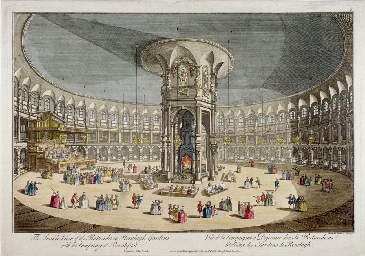 Rotunda v Ranelagh Gardens, Chelsea, Londýn, c1750 od Thomas Bowles
