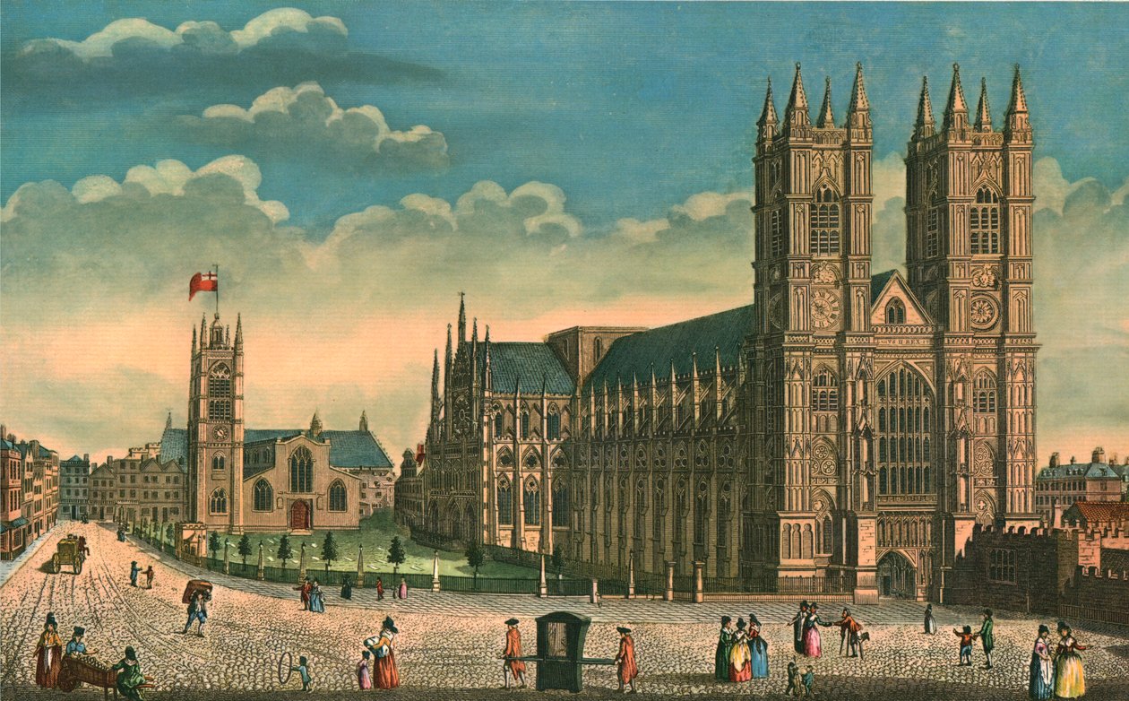 Westminsterské opatství a kostel St Margarets, c1793. od Thomas Bowles