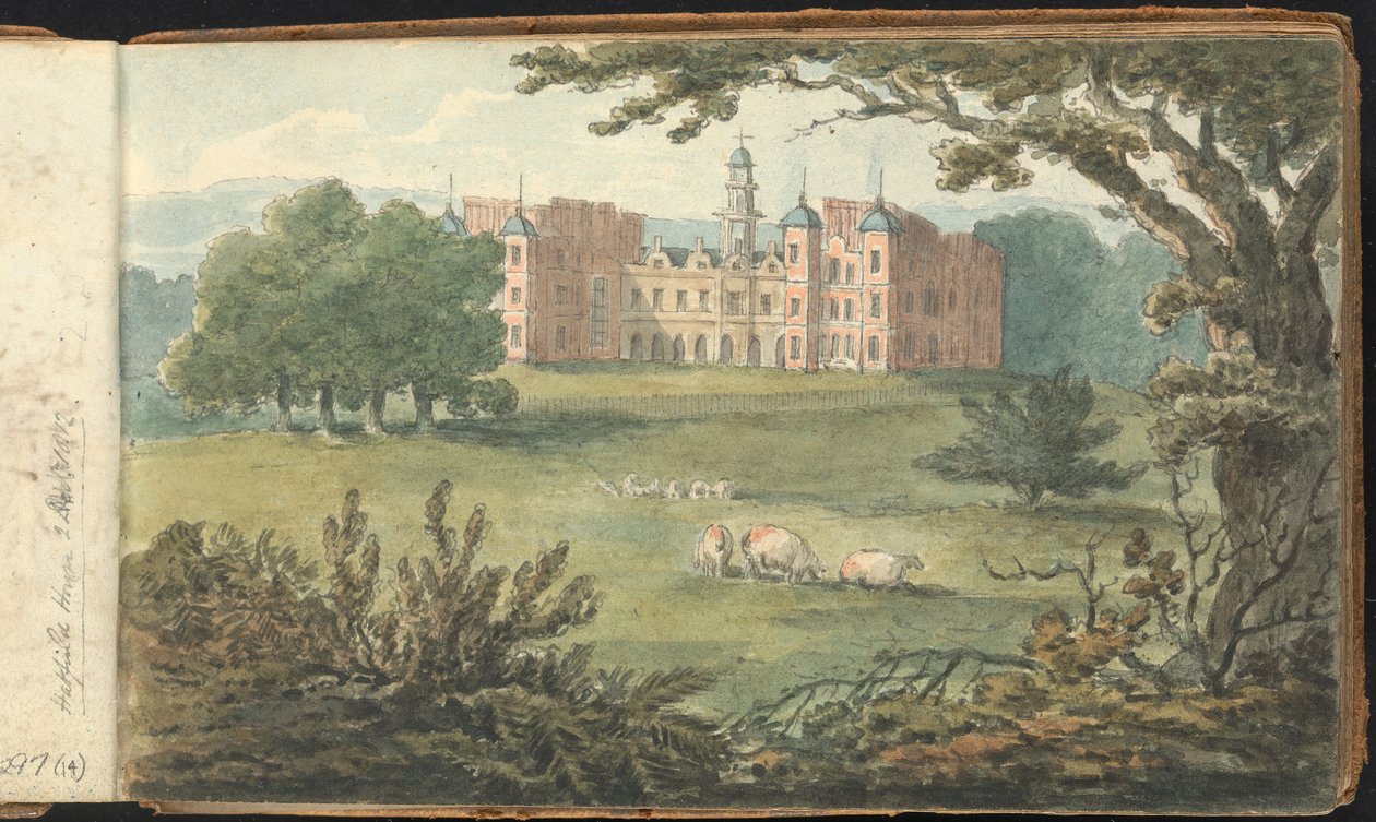 Album studií krajiny a postavy: Hatfield House od Thomas Bradshaw