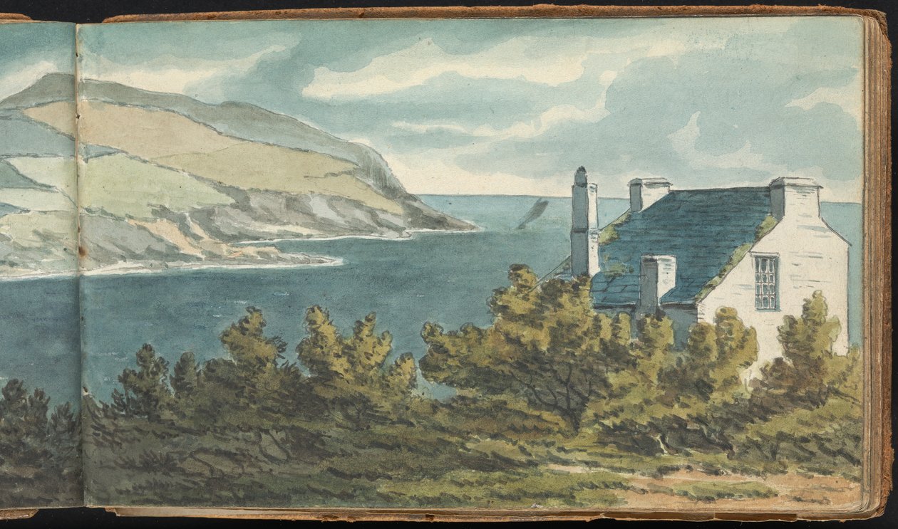 Album studií krajiny a postavy: Rocky Coastal Scene od Thomas Bradshaw