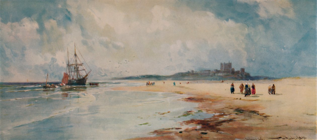 Zámek Bamborough, 1892, 1935 od Thomas Bush Hardy