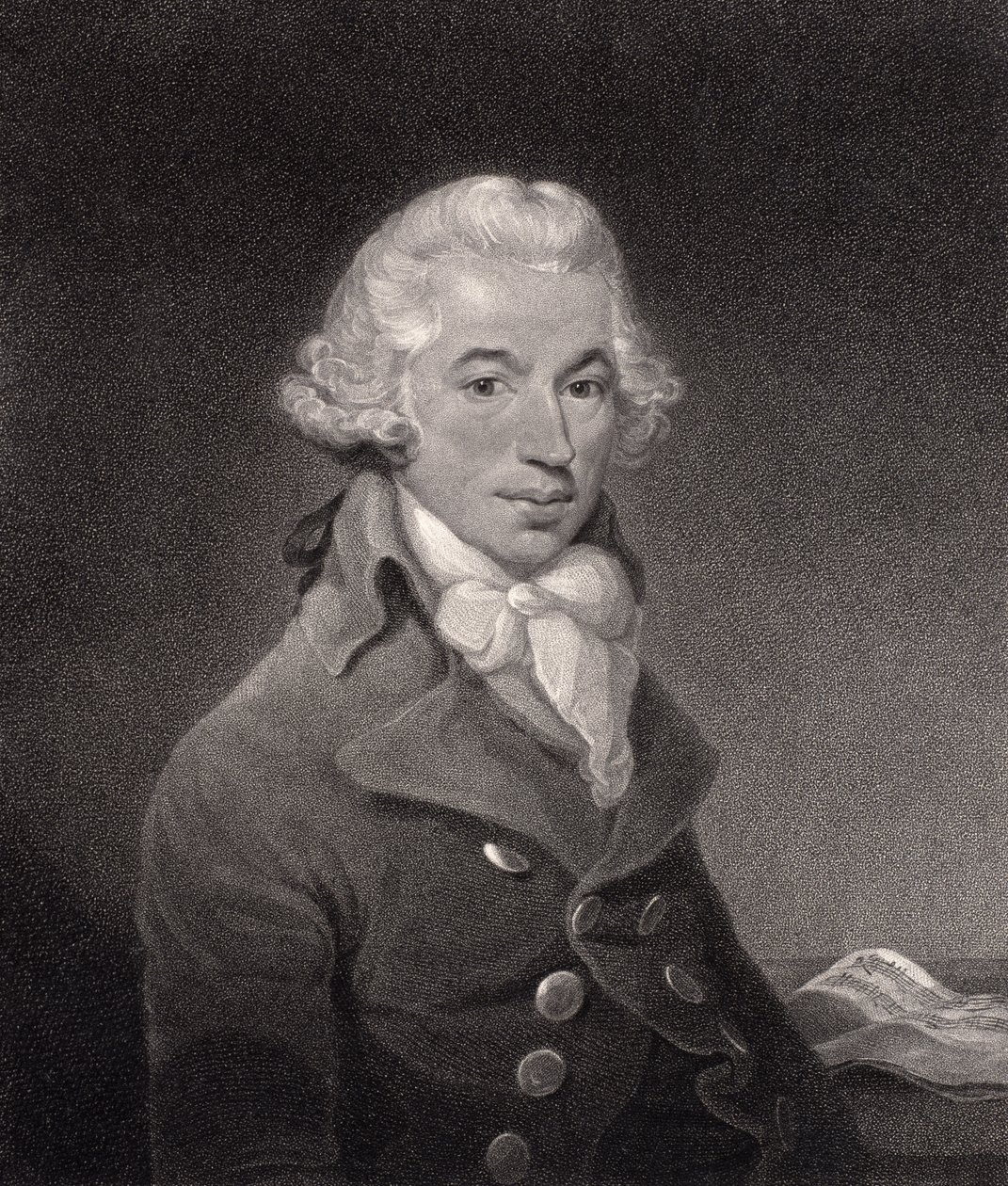 Portrét Ignace Pleyela (1757-1831) vyrytý Williamem Nutterem od Thomas Bush Hardy