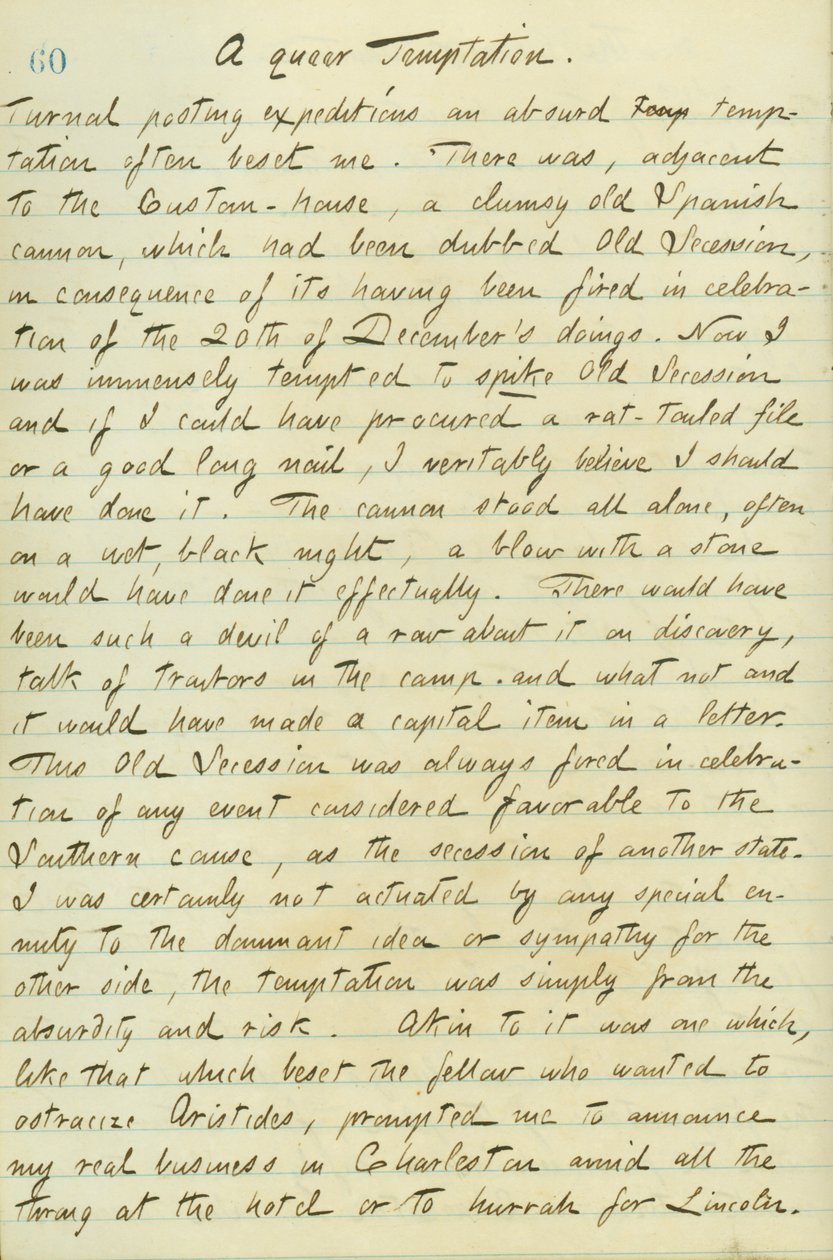Thomas Butler Gunn Diaries- svazek 15, strana 70, 12. ledna 1861 od Thomas Butler Gunn