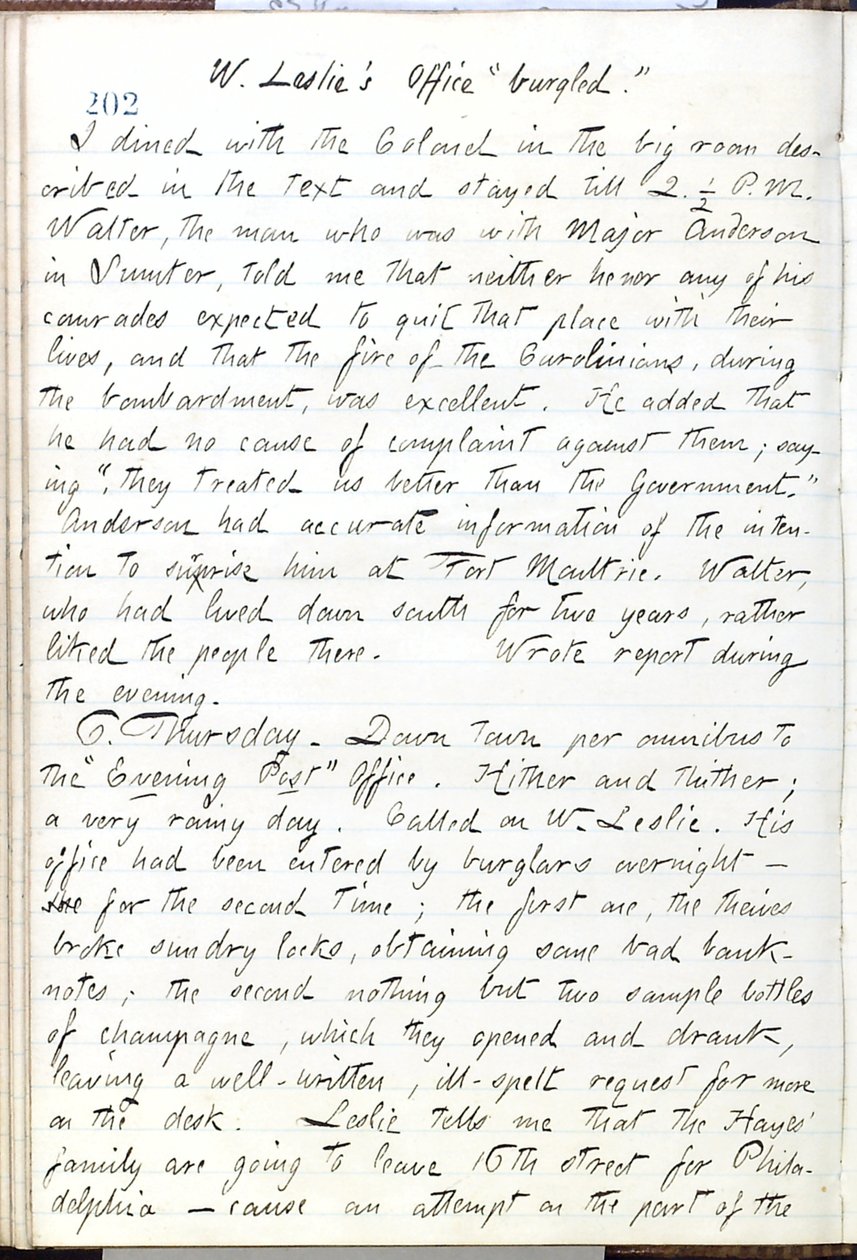 Thomas Butler Gunn Diaries- svazek 16, strana 224, 5. června 1861 od Thomas Butler Gunn