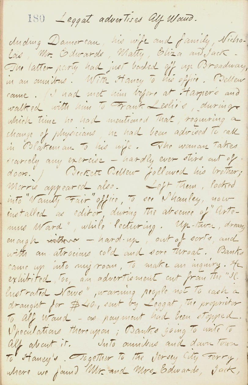 Thomas Butler Gunn Diaries- svazek 18, strana 198, 29. ledna 1862 od Thomas Butler Gunn