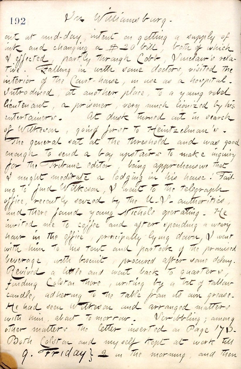 Thomas Butler Gunn Diaries- svazek 19, strana 222, 8. května 1862 od Thomas Butler Gunn
