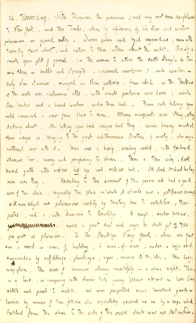 Thomas Butler Gunn Diaries- svazek 2, strana 142, 24. července 1851 od Thomas Butler Gunn