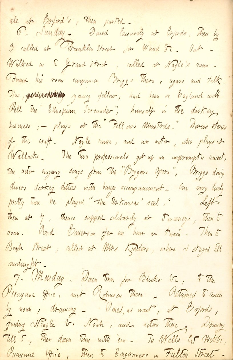 Thomas Butler Gunn Diaries- svazek 5, strana 164, 5. – 7. Března 1853 od Thomas Butler Gunn
