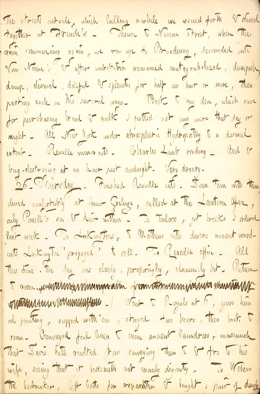 Thomas Butler Gunn Diaries- svazek 5, strana 21, 25.- 26. srpna 1852 od Thomas Butler Gunn