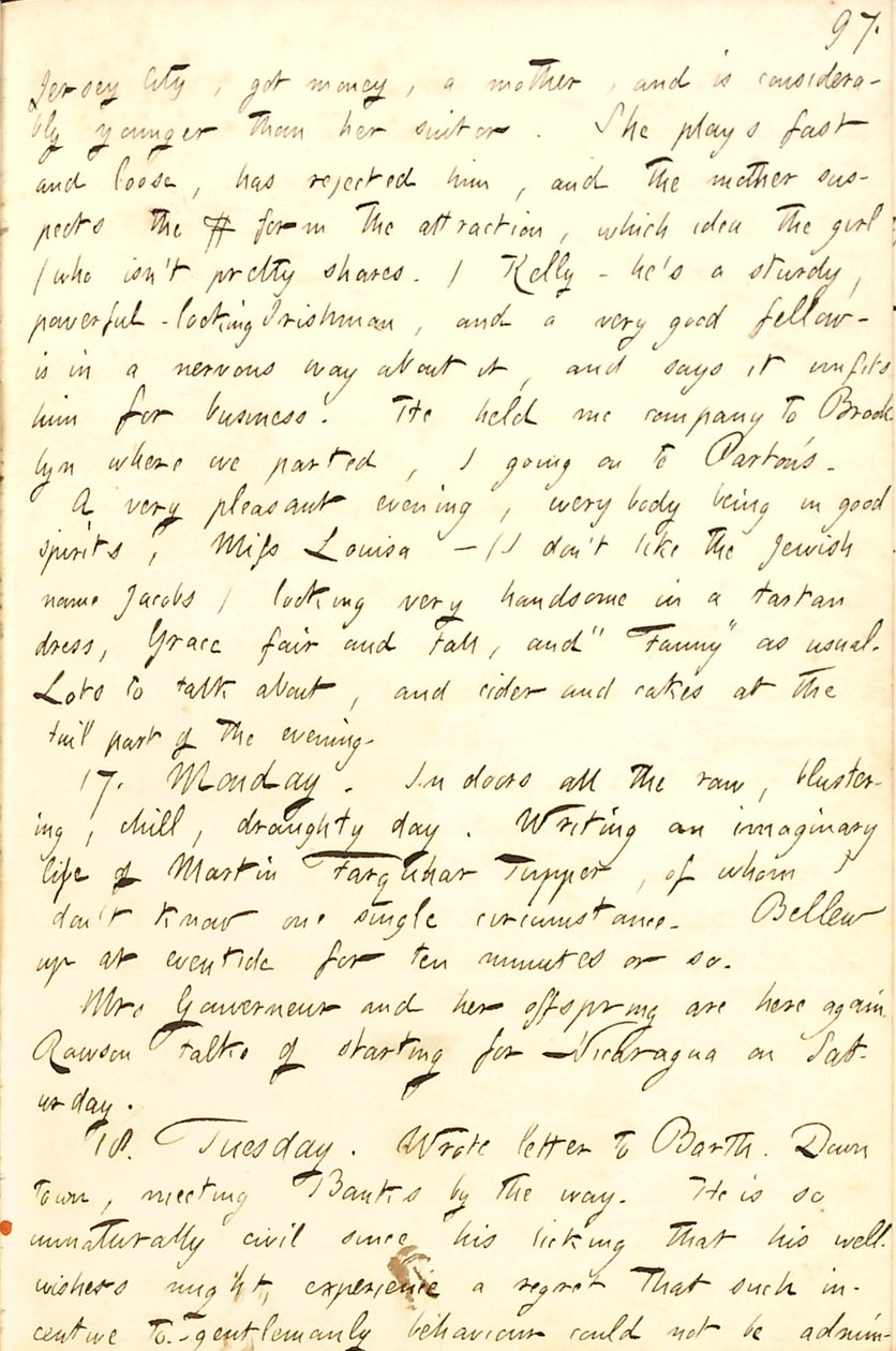 Thomas Butler Gunn Diaries- svazek 8, strana 104, 16. – 18. Listopadu 1856 od Thomas Butler Gunn