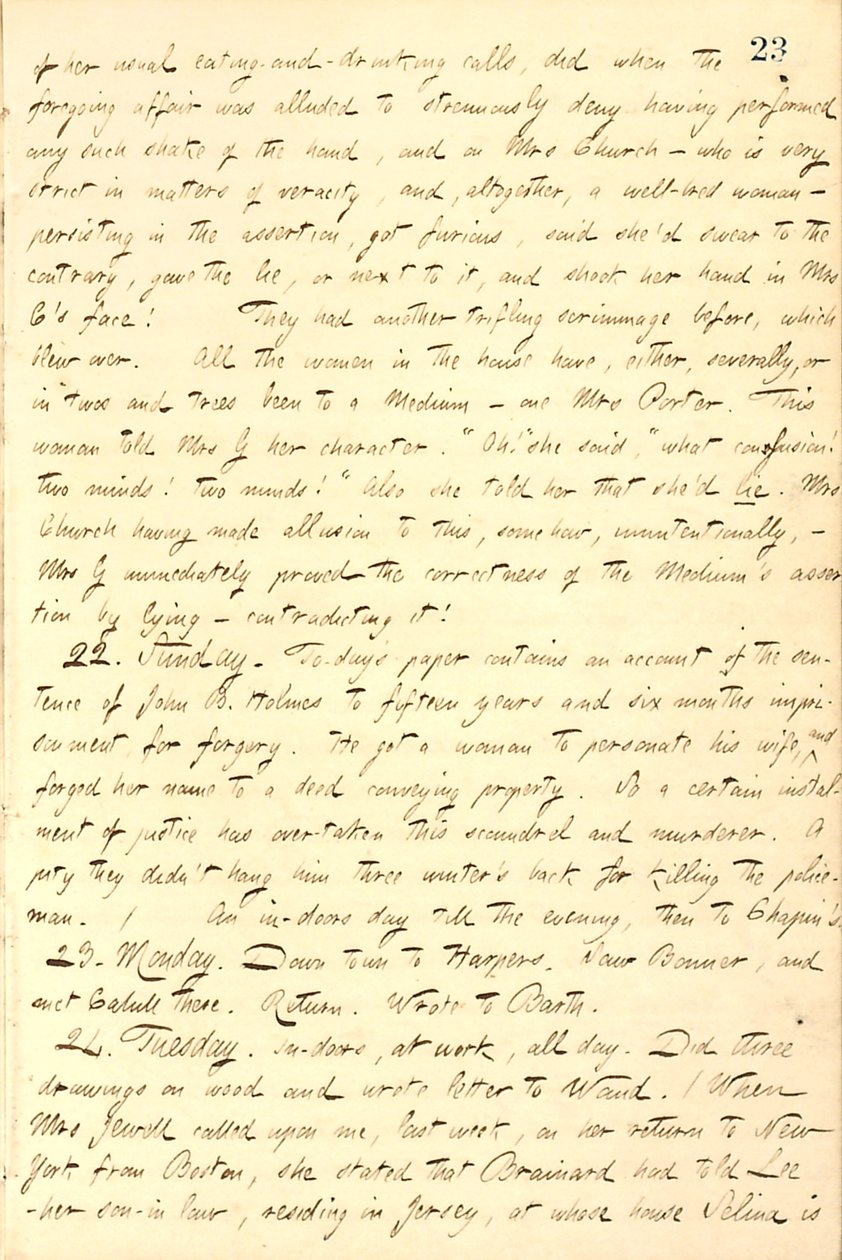 Thomas Butler Gunn Diaries- svazek 9, strana 32, 21. – 24. Listopadu 1857 od Thomas Butler Gunn