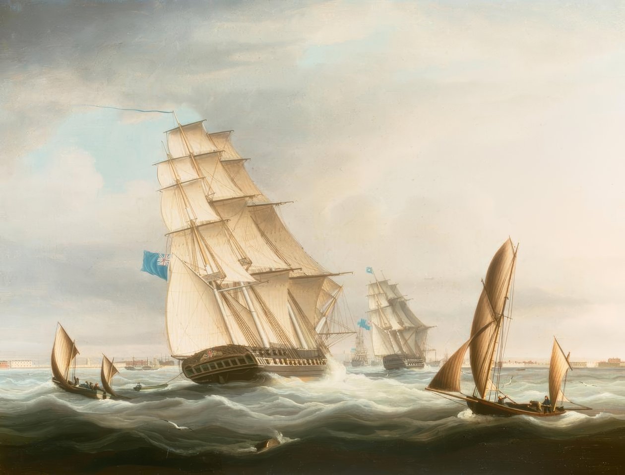 Squadron of the Blue u Portsmouthu od Thomas Buttersworth