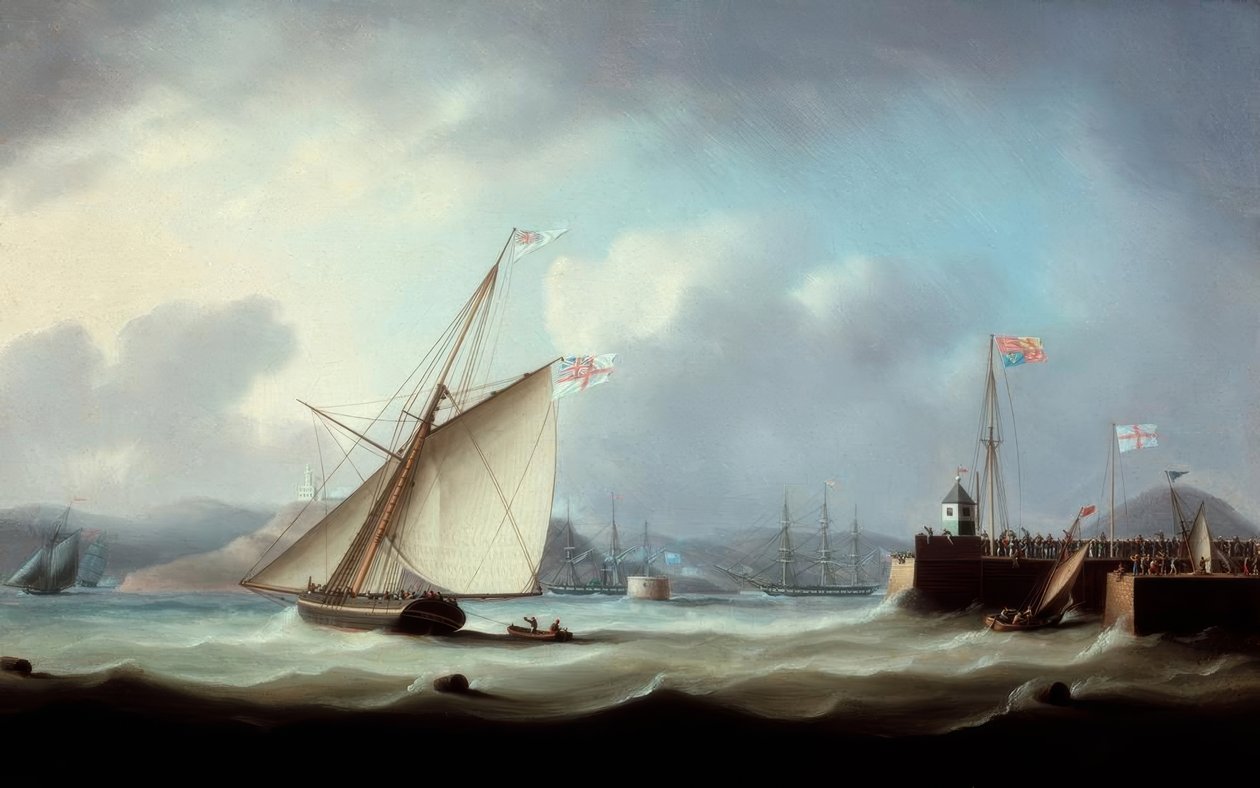 Příjezd Jiřího IV. v přístavu Leith od Thomas Buttersworth