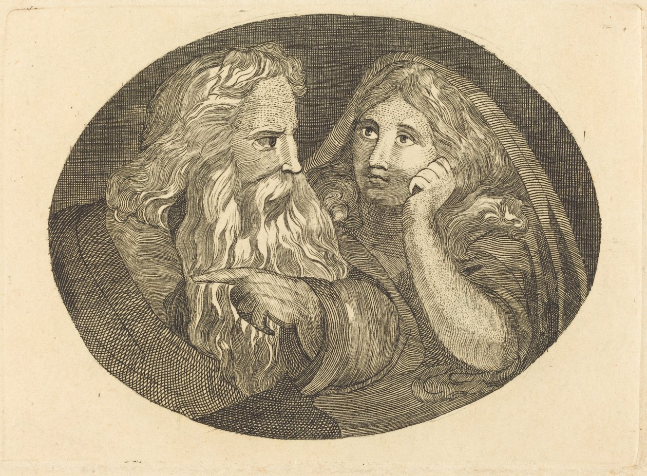 Lear a Cordelie od Thomas Butts, Jr. after William Blake