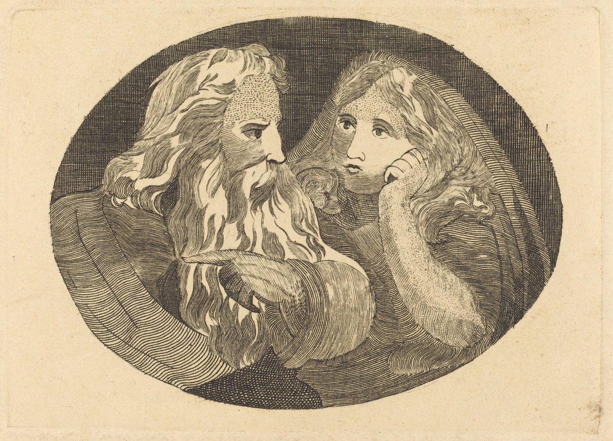 Lear a Cordelie od Thomas Butts, Jr. after William Blake