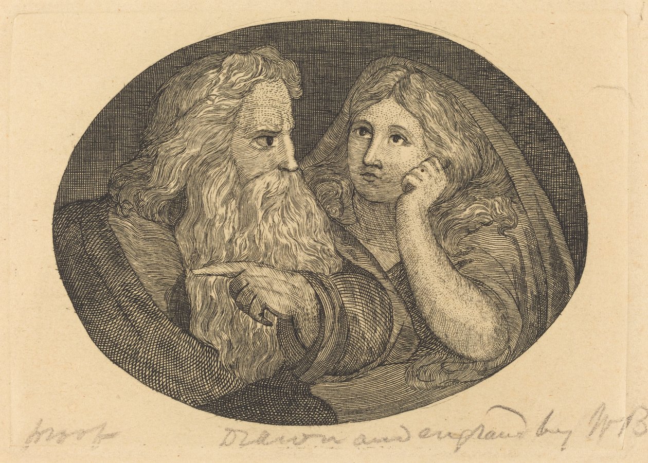 Lear a Cordelie od Thomas Butts, Jr. after William Blake