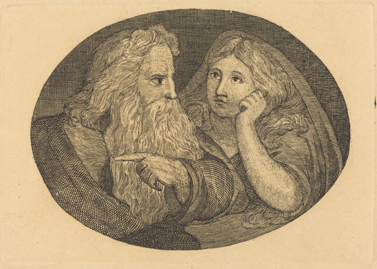 Lear a Cordelie od Thomas Butts, Jr. after William Blake