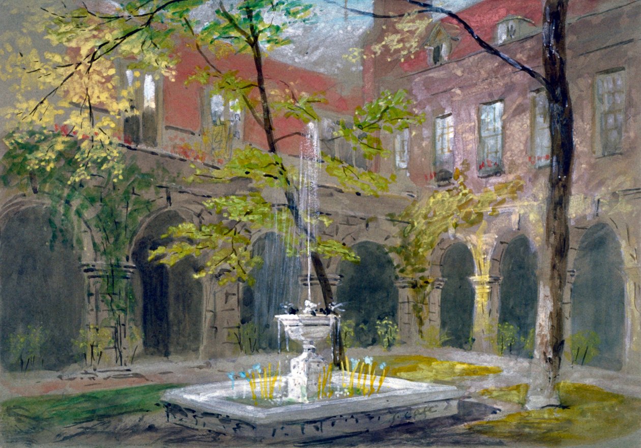 Pohled na Malý klášter ve Westminsterském opatství, Londýn, c1858. od Thomas Cafe