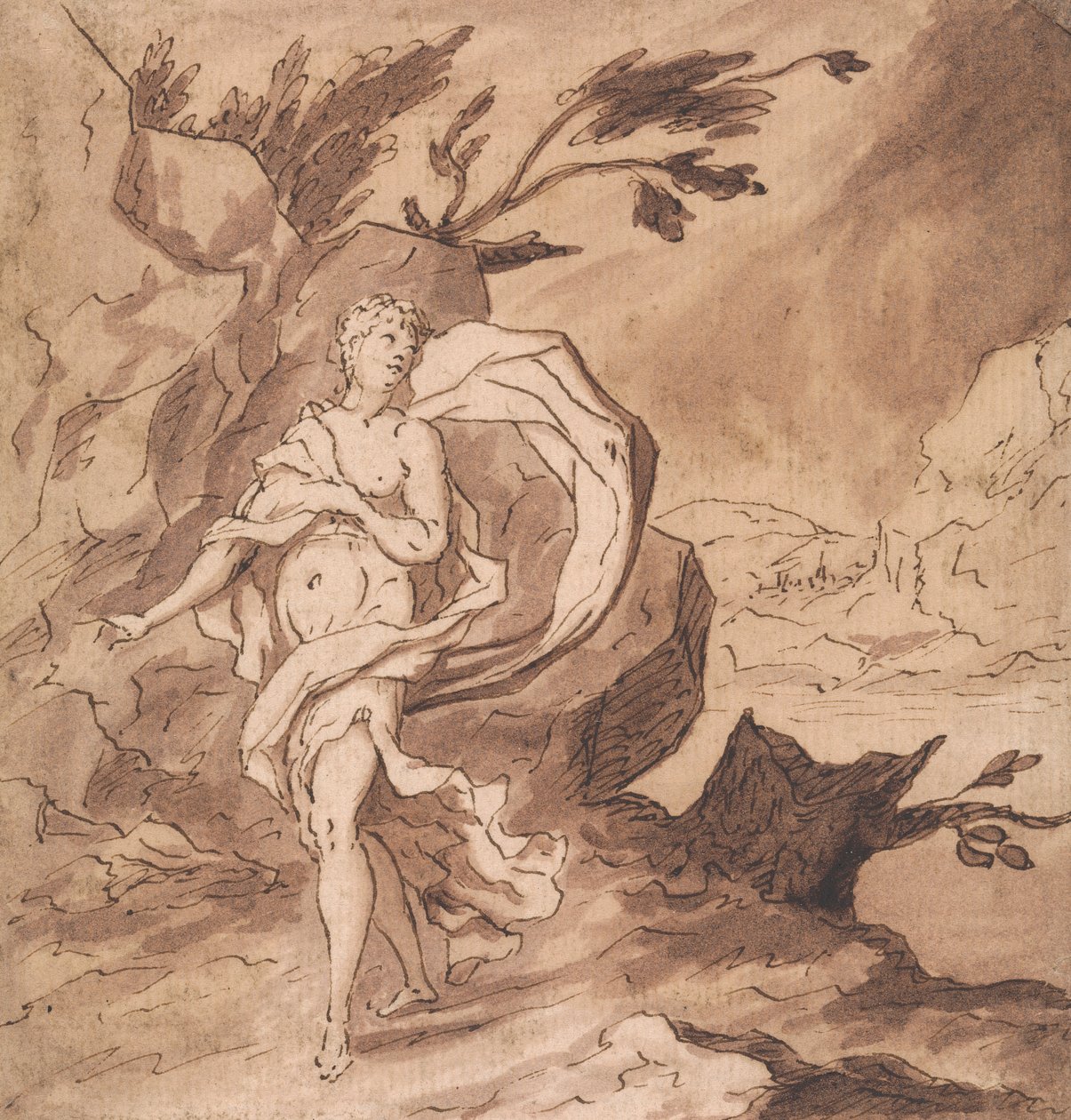 Anna naříká nad nepřítomností Tobiáše (Tobit 10:7) od Thomas Carwitham