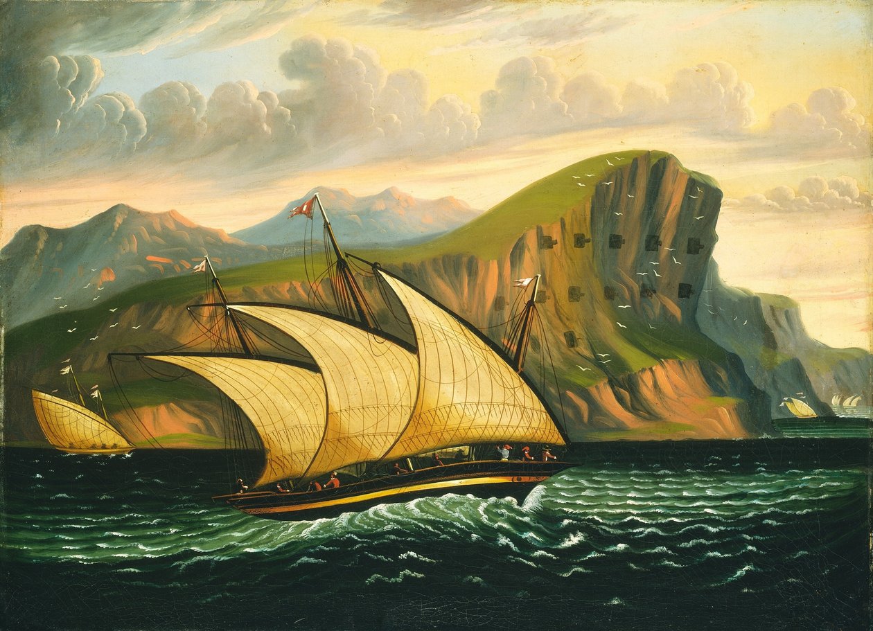 Felucca u Gibraltaru od Thomas Chambers