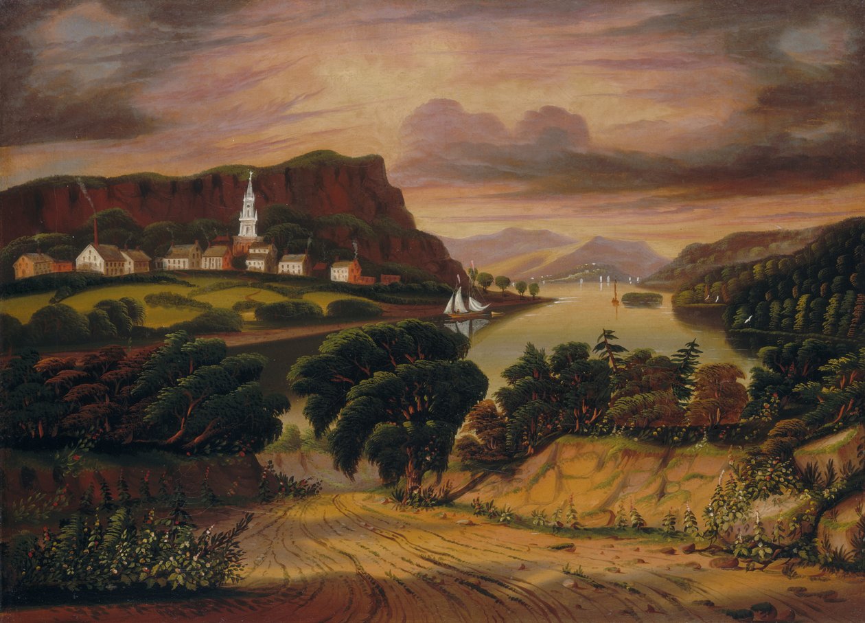 Lake George a vesnice Caldwell od Thomas Chambers