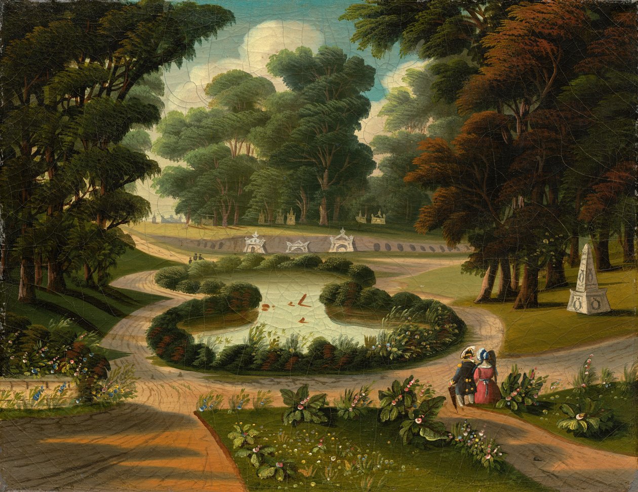 Hřbitov Mount Auburn, polovina 19. století. od Thomas Chambers