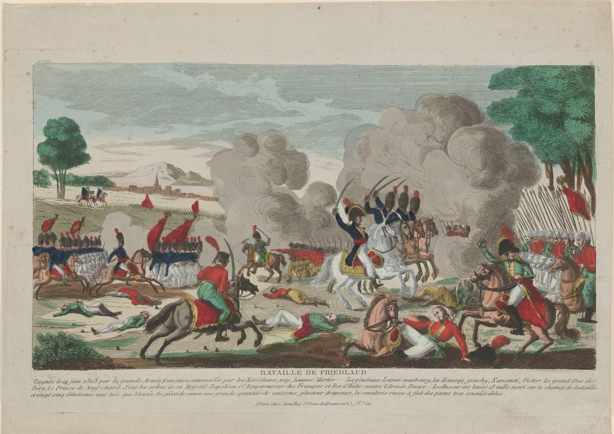 Bitva o Friedland. Obvinění ruské Leibské gardy dne 14. června 1807, 1808 od Thomas Charles Naudet