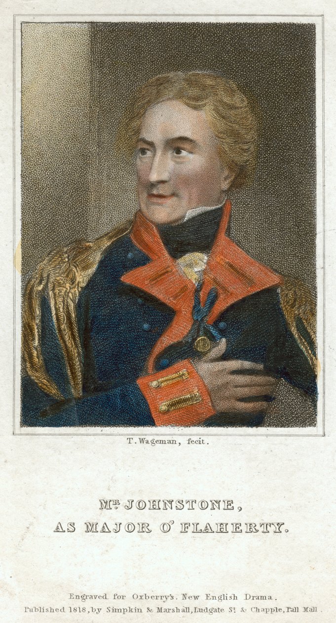 Pan Johnstone jako major OFlaherty, 1818. od Thomas Charles Wageman