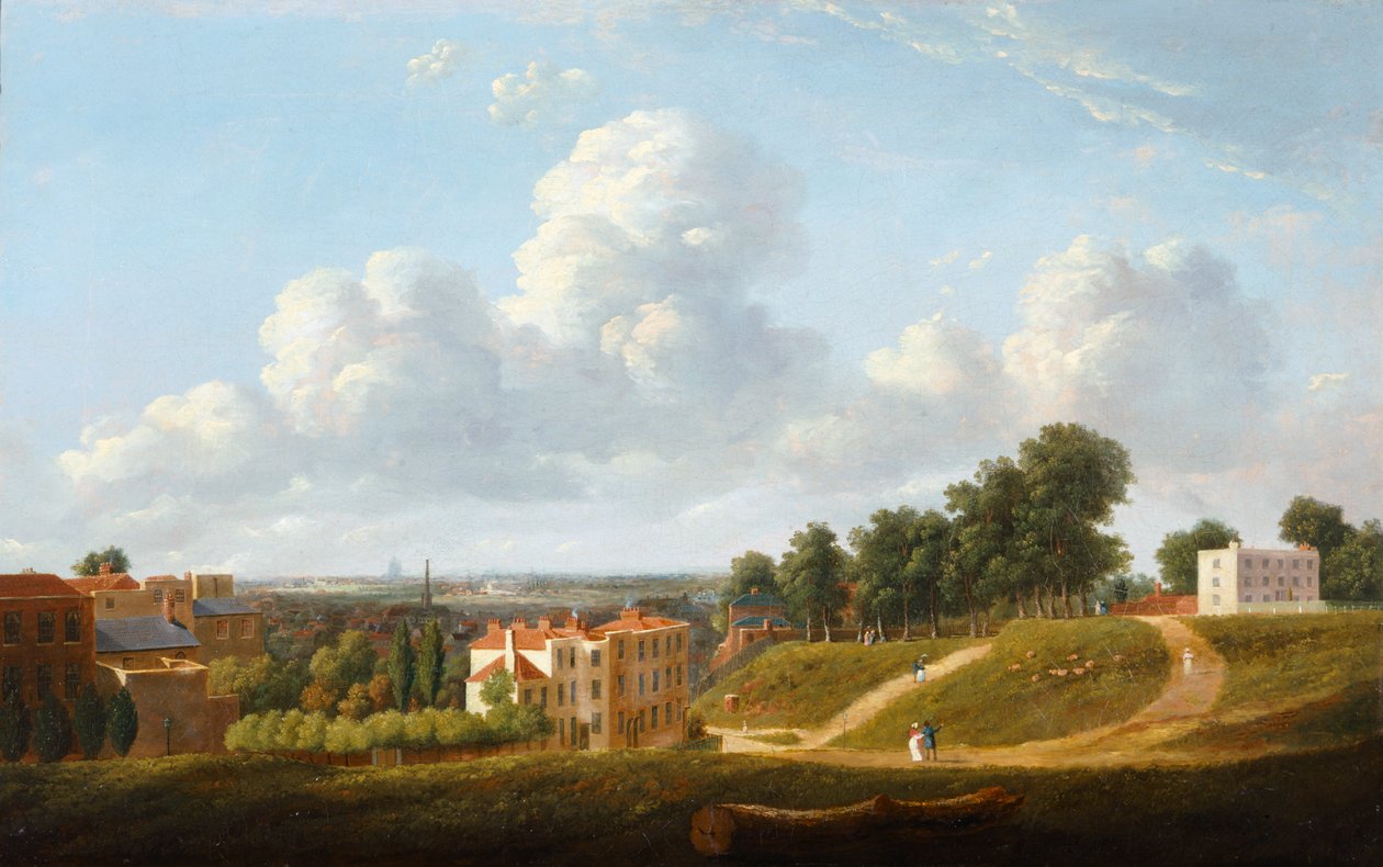 Näkymä Crooms Hillille, josta on näkymät Hyde Valelle, vuoden 1824 jälkeen (öljy kankaalle) od Thomas Christopher Hofland