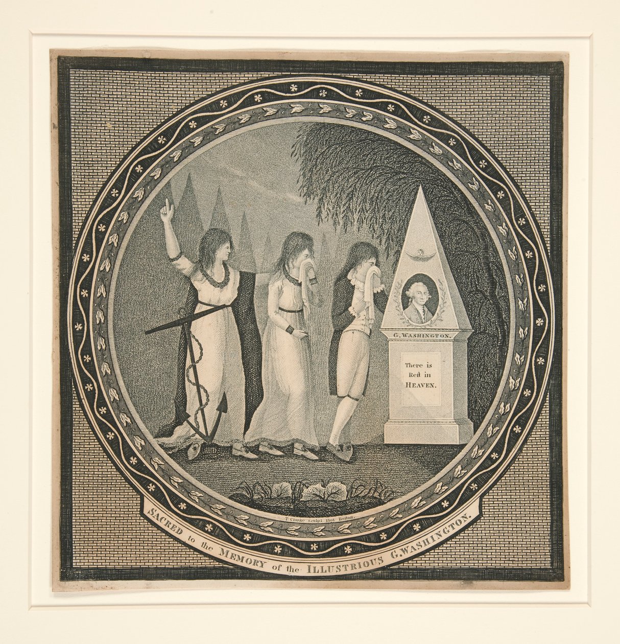 Posvátný památce slavného G. Washingtona od Thomas Clarke