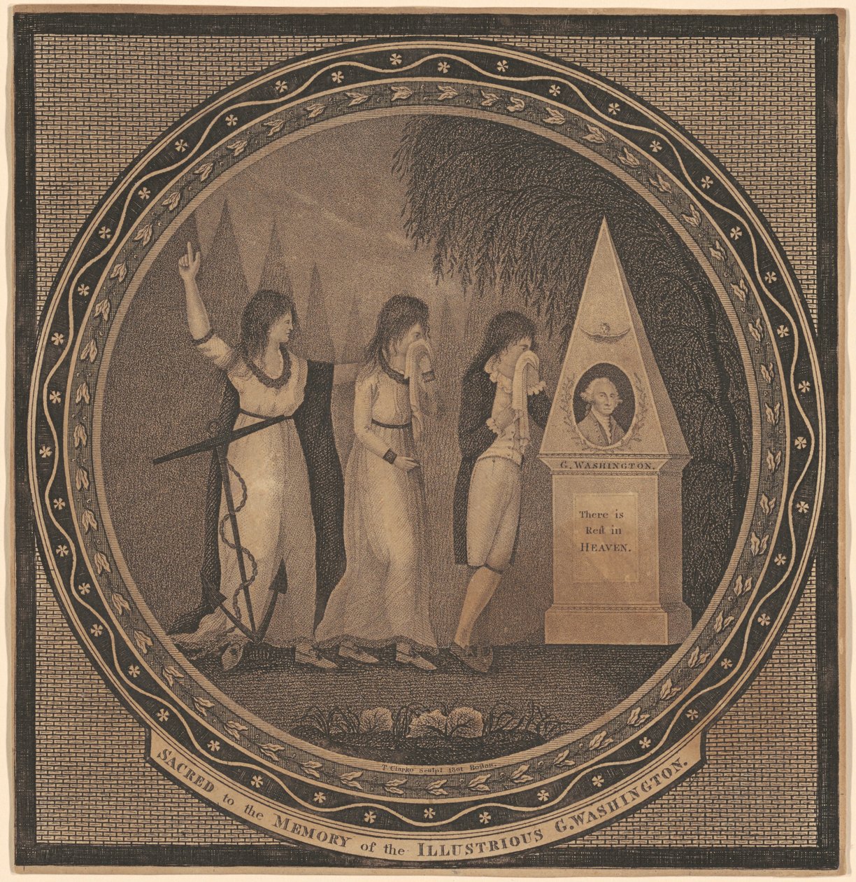 Posvátný památce slavného George Washingtona od Thomas Clarke