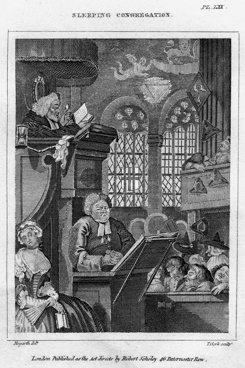 Spící kongregace, 18. století. od Thomas Clerk
