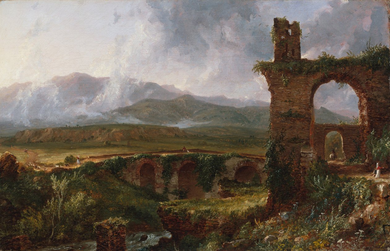 Výhled poblíž Tivoli (ráno) od Thomas Cole