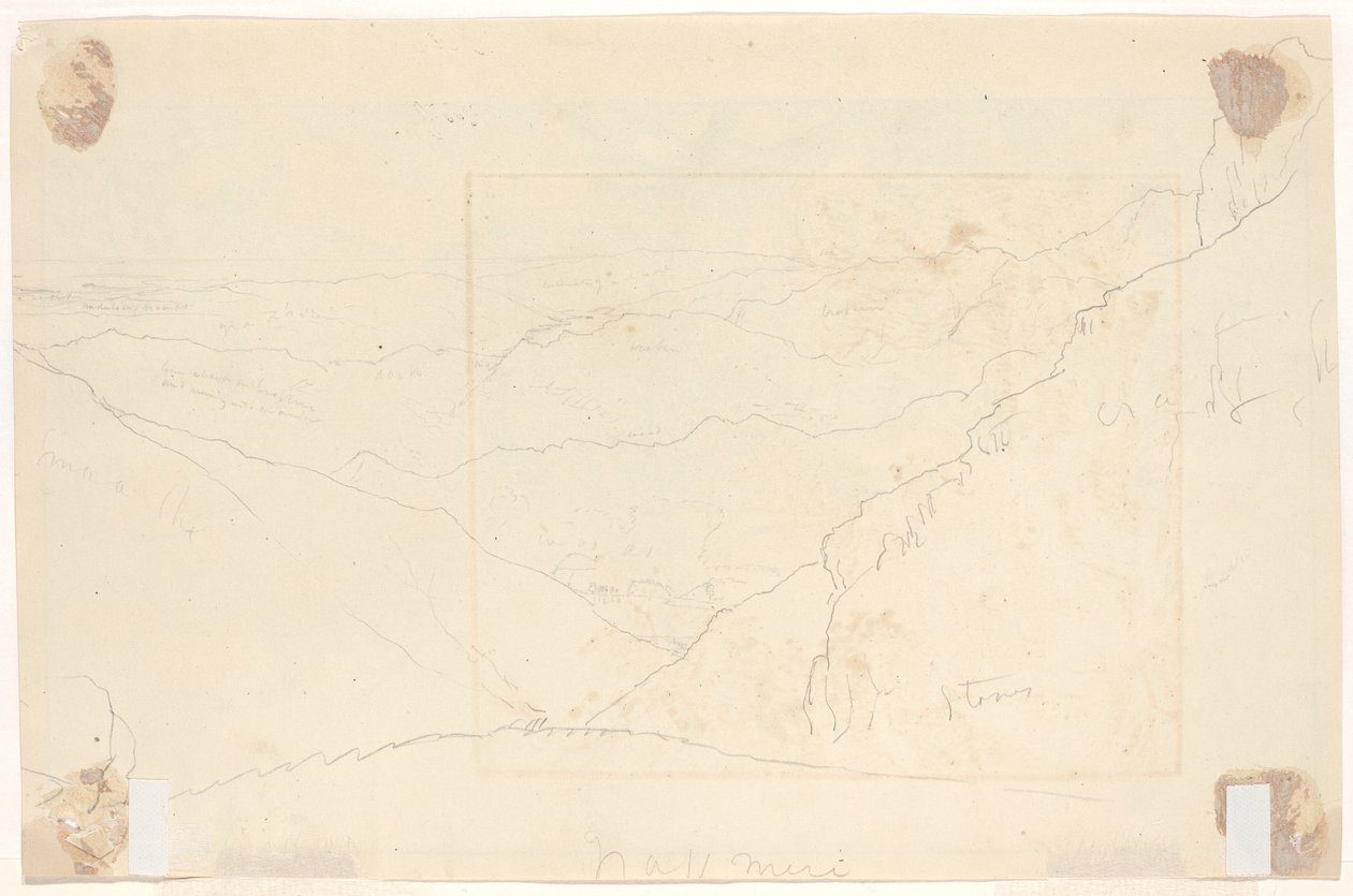 Horská krajina [verso] od Thomas Cole