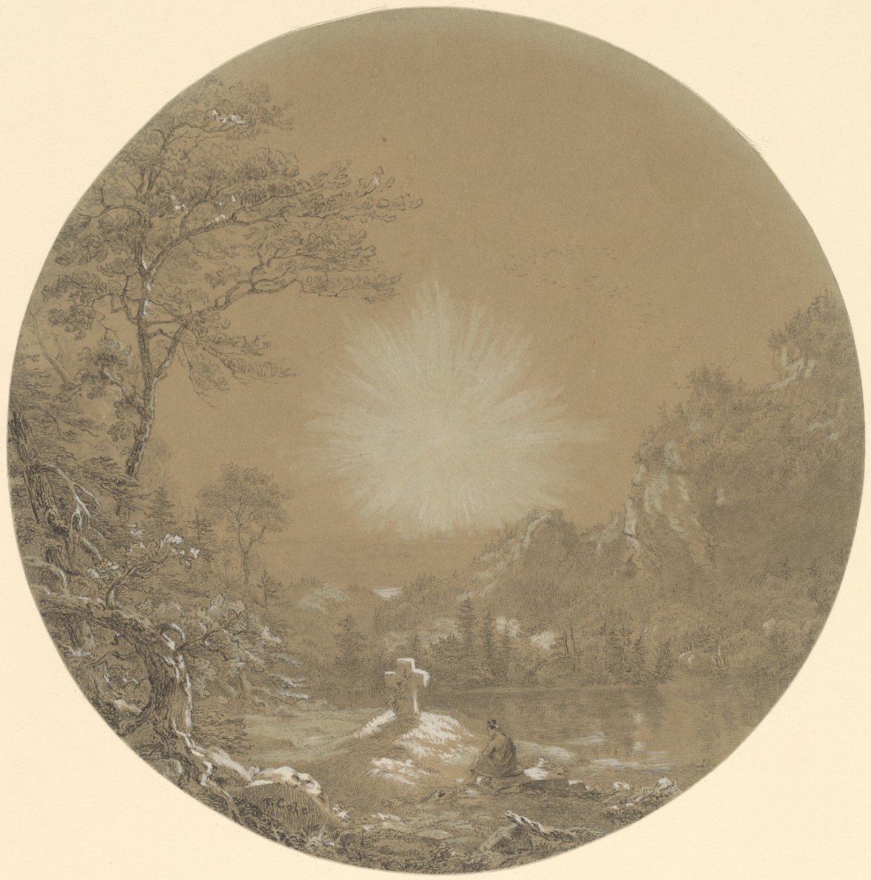 Kříž v divočině od Thomas Cole