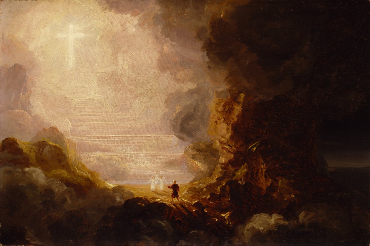 Křížový poutník na konci své cesty, c. 1846-48 (olej na plátně) od Thomas Cole