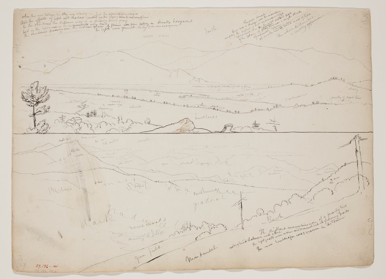 Pohled směrem k pohoří Ossipee; pohled na vzdálené hory od Thomas Cole