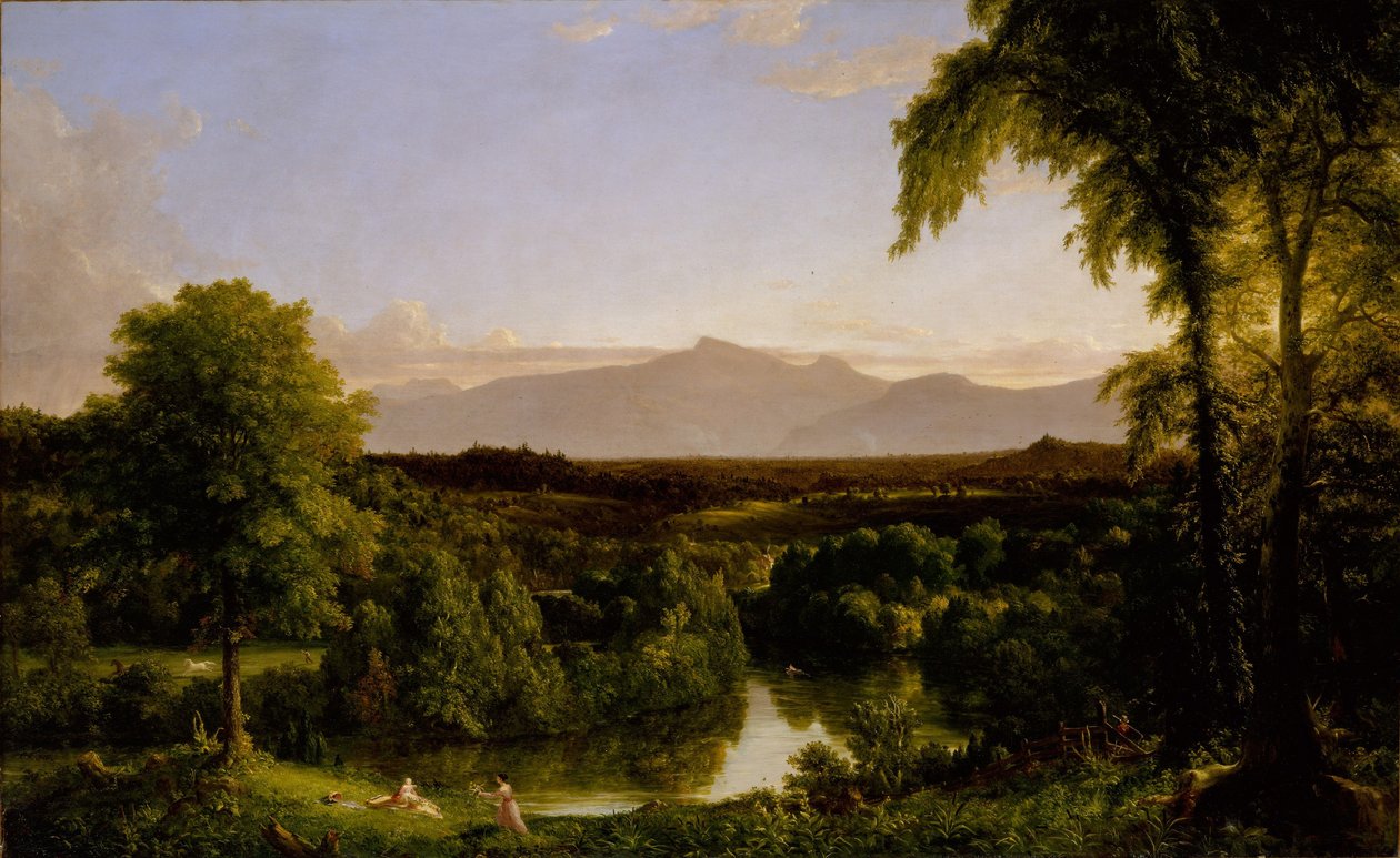 Pohled na Catskill — počátek podzimu, 1836-37 od Thomas Cole