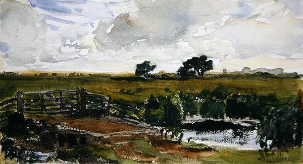 Louka u Arundelu (akvarel na papíře) od Thomas Collier