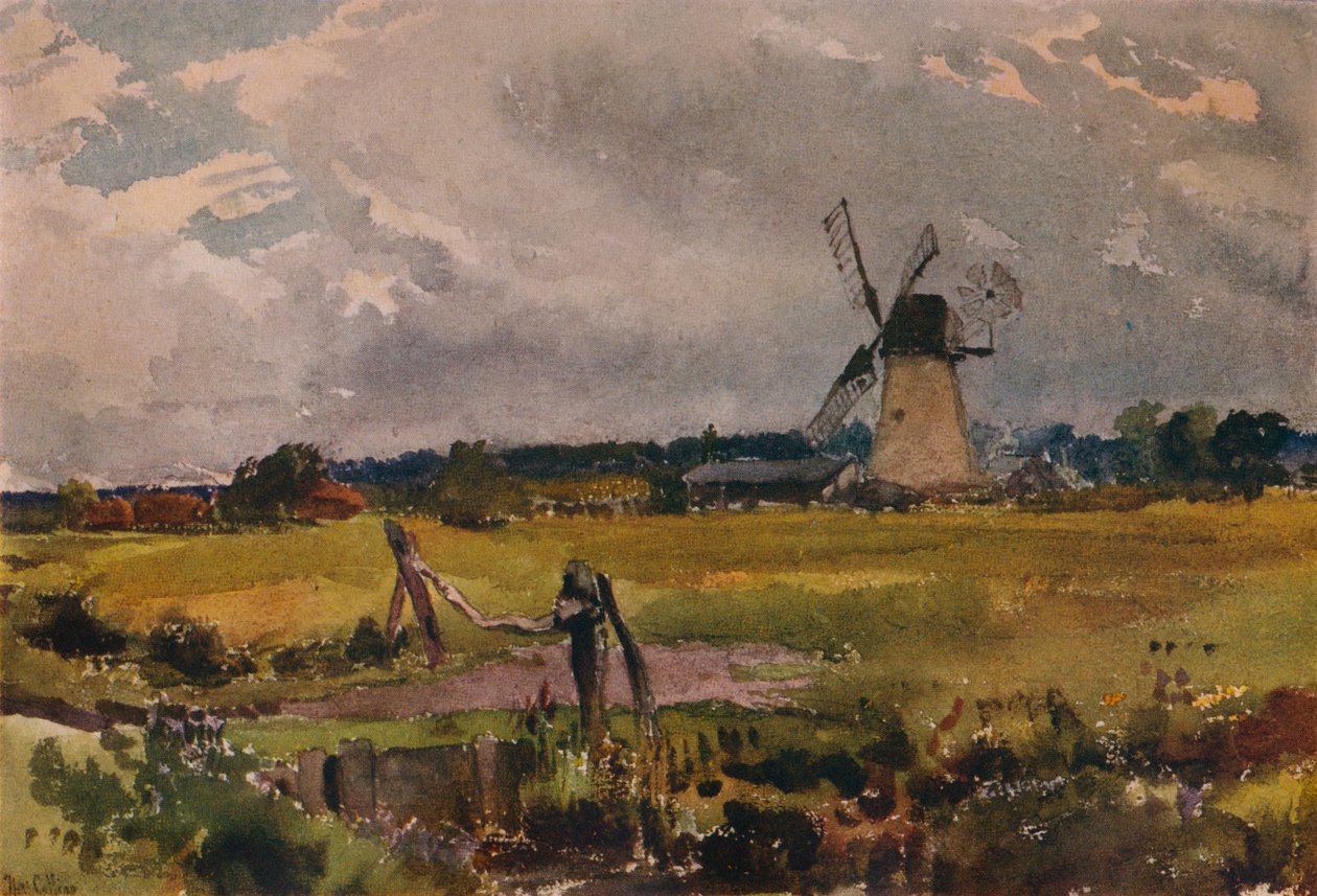 Větrný mlýn, c1890 od Thomas Collier