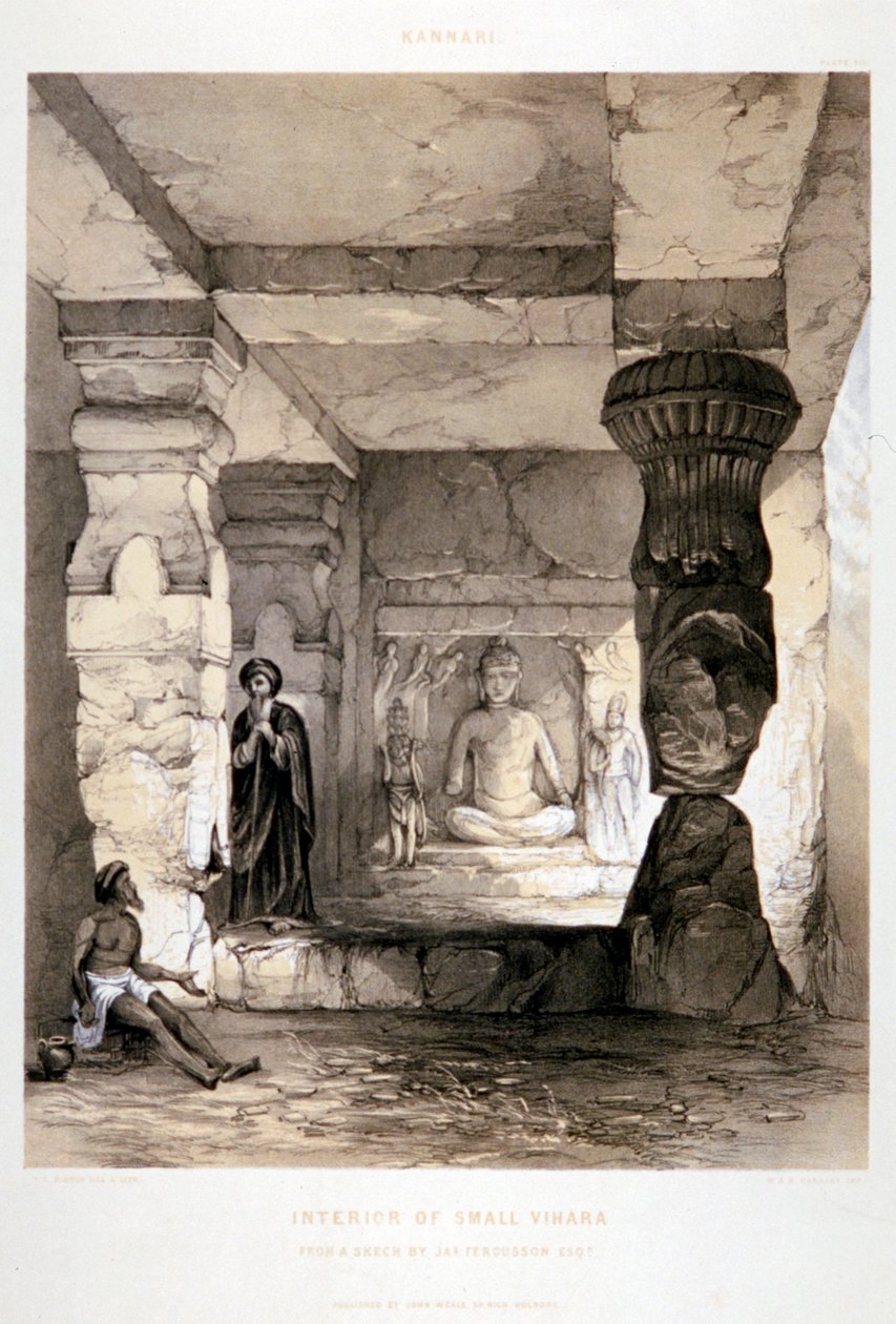 „Kannari, interiér malé Vihary“, Indie, 1845 od Thomas Colman Dibdin