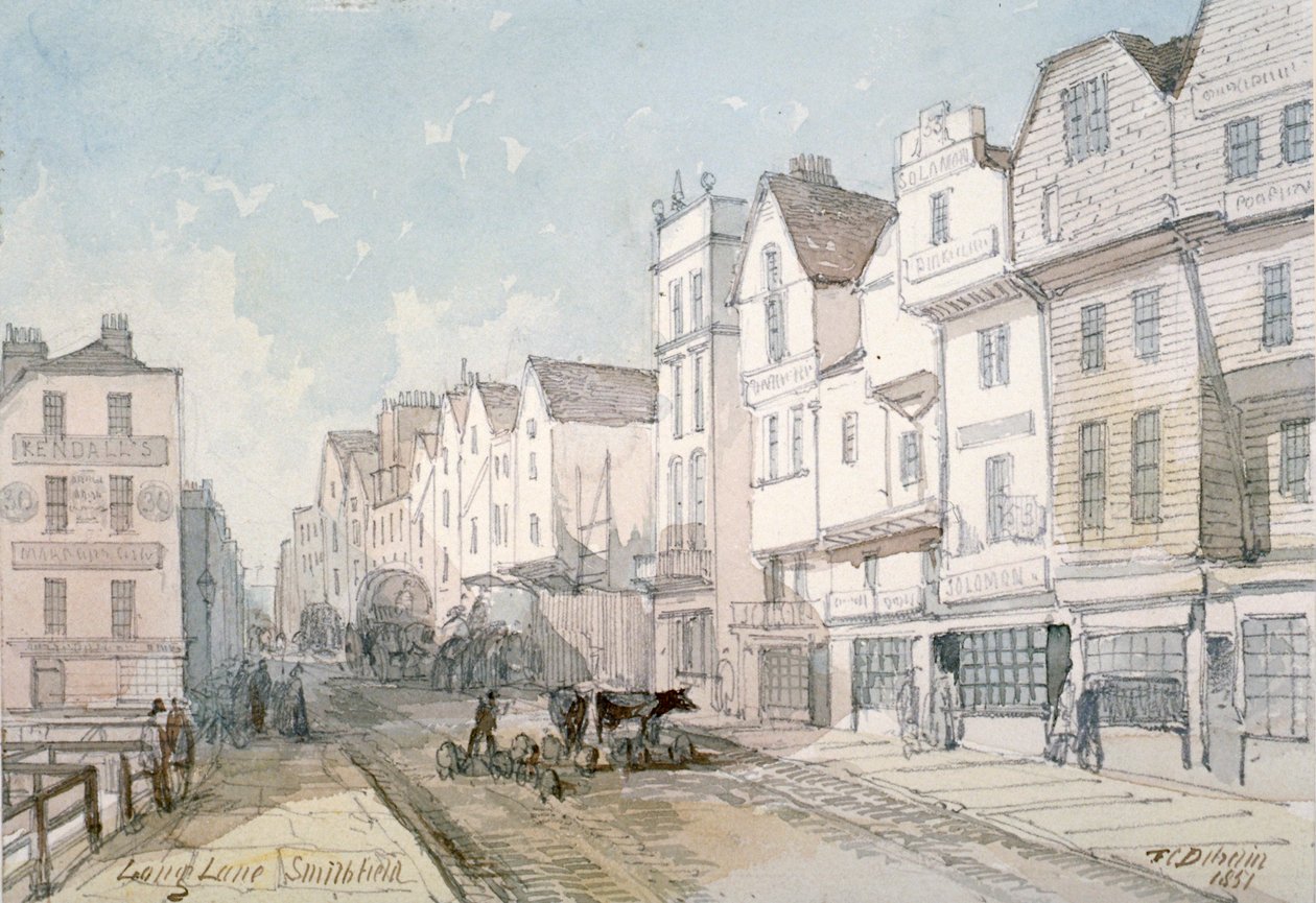 Long Lane, City of London, 1851. od Thomas Colman Dibdin