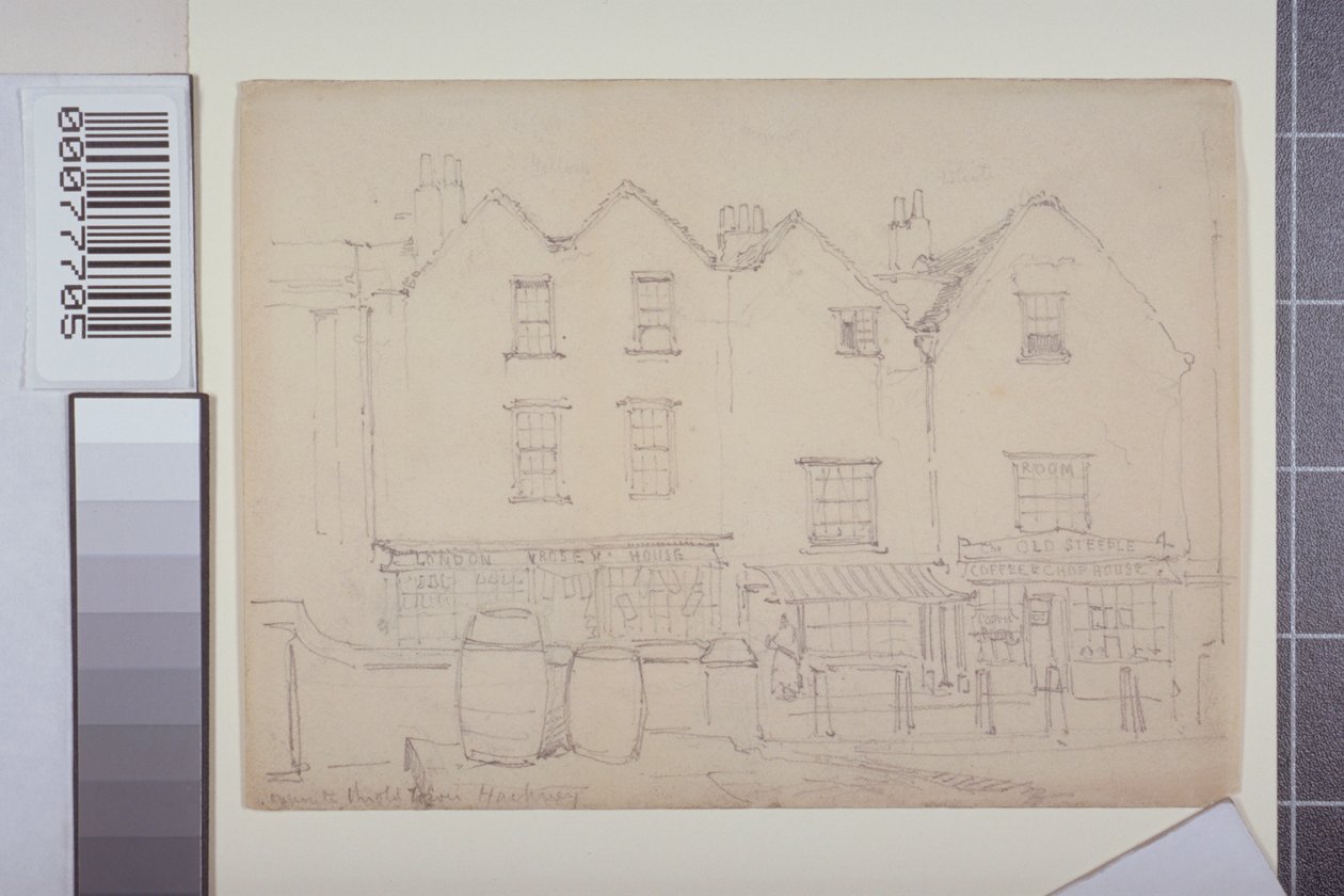 Pohled na budovy v Church Street, Hackney, c.1835 od Thomas Colman Dibdin