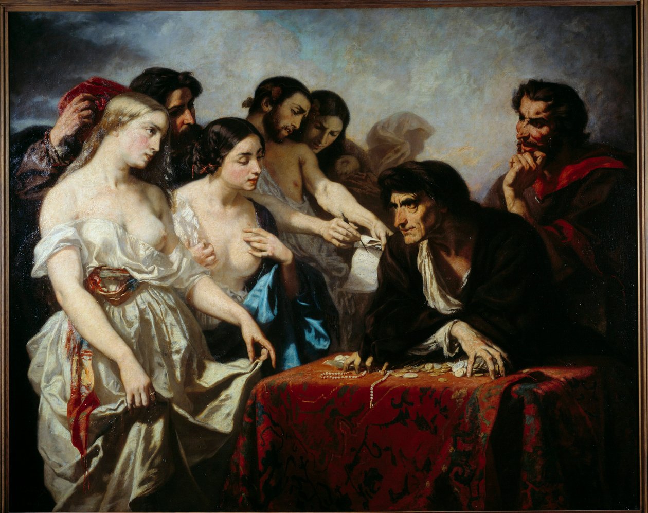 Láska ke zlatu. Obraz Thomas Couture (1815-1879) od Thomas Couture