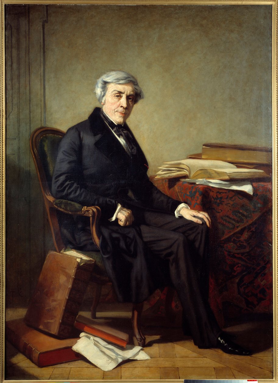 Portrét Julese Micheleta (1798-1874), francouzský historik a spisovatel. Obraz Thomas Couture (1815-1879) od Thomas Couture