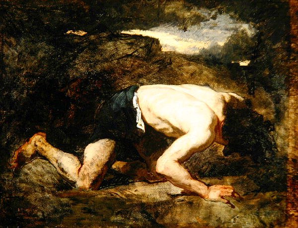 Uprchlík, Studie pro Timona Athénského, kolem roku 1857 (olej na plátně) od Thomas Couture