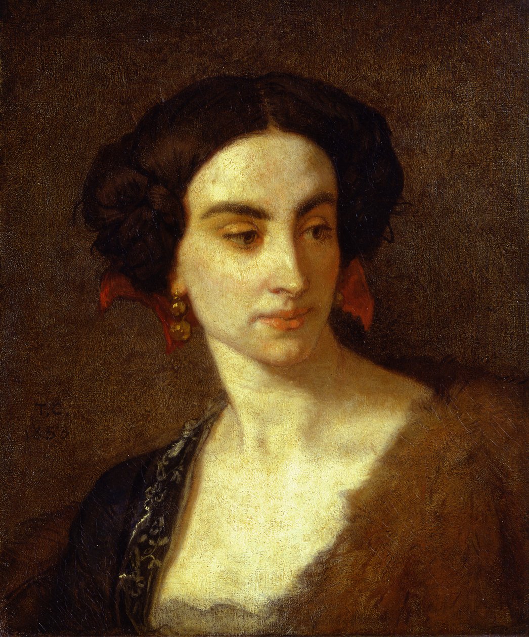 Studie ženské hlavy (Mademoiselle Poinsot) od Thomas Couture
