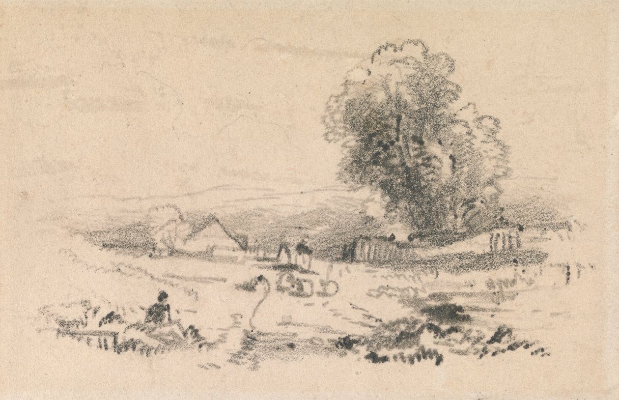 Cesta do vesnice od Thomas Creswick