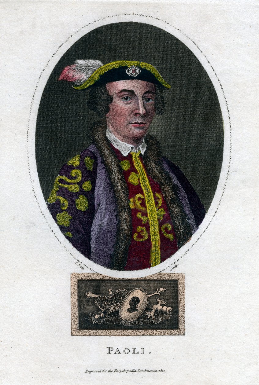 Pascal Paoli, korsický generál a vlastenec z 18. století, 1820. od Thomas Dale